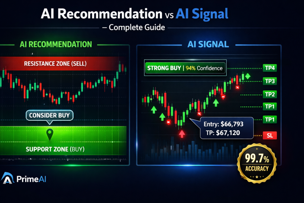 🤖 AI Recommendation vs AI Signal – Complete Guide